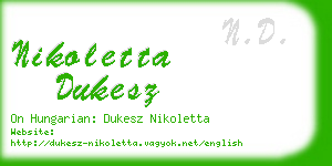nikoletta dukesz business card